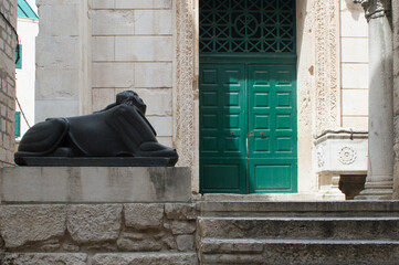 Front gate of the temple of Jupiter in the Diocletian's Palace in Split, Croatia, beautiful...