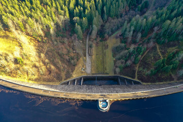 Schwarzenbach dam is the largest reservoir in the northern Black Forest.
Aerial view of the pumped...