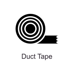 Duct Tape vector Solid Icon Design illustration. Home Improvements Symbol on White background EPS 10 File