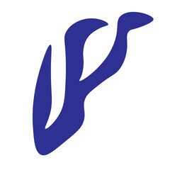 Simple Abstract Shape Cadmium Red