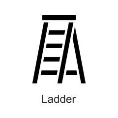 Ladder vector Solid Icon Design illustration. Home Improvements Symbol on White background EPS 10 File