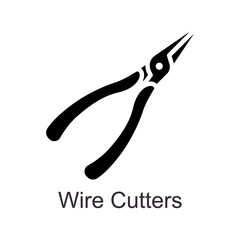 Wire Cutters vector Solid Icon Design illustration. Home Improvements Symbol on White background EPS 10 File