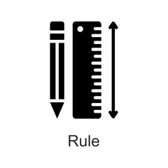 Rule vector Solid Icon Design illustration. Home Improvements Symbol on White background EPS 10 File