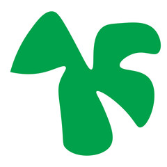 Simple Abstract Shape Cadmium Red