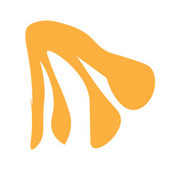 Simple Abstract Shape Cadmium Red