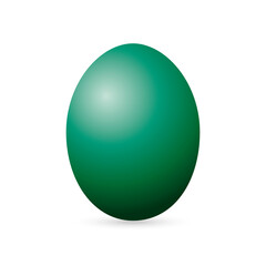 Easter green egg. Vector illustration.