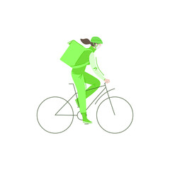 Obraz premium Courier character. Food and goods delivery service