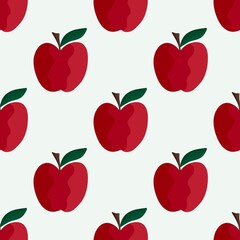 Seamless fruit pattern with apples for gifts