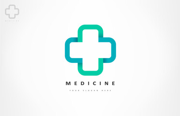 Medical cross logo. Medical center vector design.