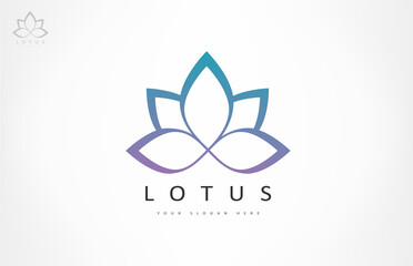 Obraz premium Lotus flower logo vector design