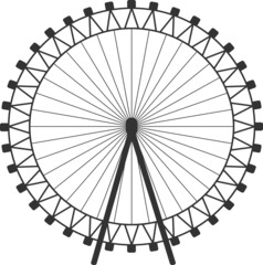 Silhouette Ferris wheel