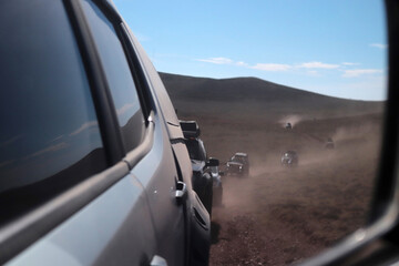Fototapeta premium off-road on mountain roads, adventure