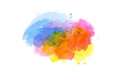 Multi colored spots, watercolor on a white isolated background. Vector abstraction.