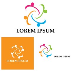 Fototapeta premium Community, network and social icon design template