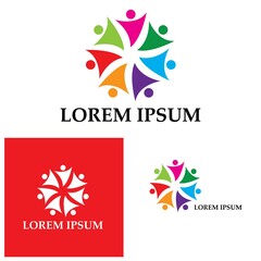 Community, network and social icon design template