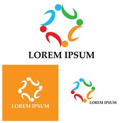 Community, network and social icon design template