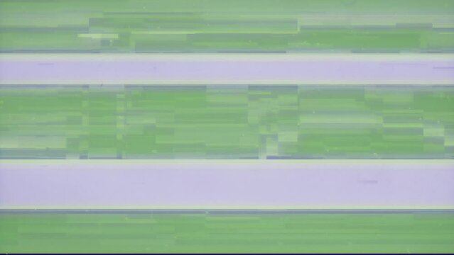 Organic colorful glitch noise background 4k loop, Visual overlay texture pattern stripes background. Distortion and Flickering data interference.