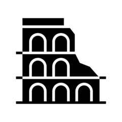 Fototapeta premium Colosseum icon isolated on white background