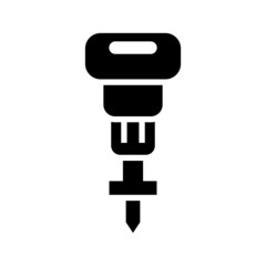 Driller icon isolated on white background