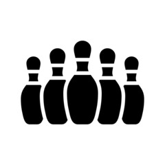 Bowling Pins icon isolated on white background