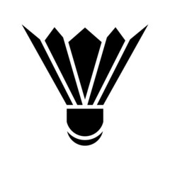 Shuttlecock icon isolated on white background