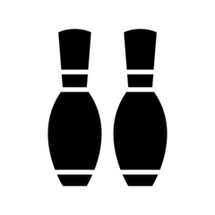 Bowling Pins icon isolated on white background