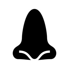 Nose icon isolated on white background