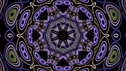 beautiful abstract kaleidoscope retro background of various geometric shapes