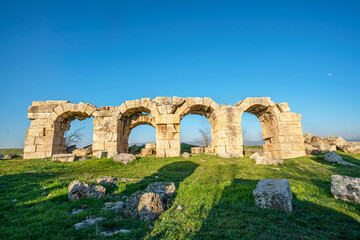 Fototapeta na wymiar Laodikeia is one of the important archaeological remains for the region along with Hierapolis (Pamukkale) and Tripolis in Turkey