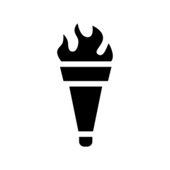 Olympic Torch icon isolated on white background