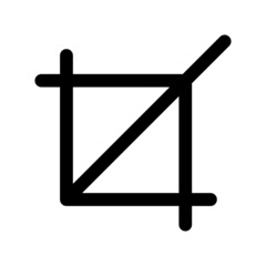 Crop icon isolated on white background