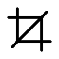 Crop icon isolated on white background