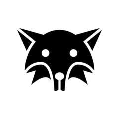 Obraz premium Arctic Fox icon isolated on white background