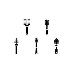 Toilet Brush set icon isolated on white background
