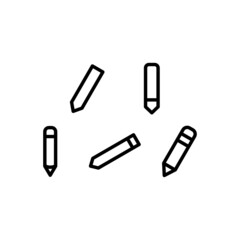 Create set icon isolated on white background