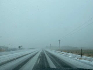 snowy road