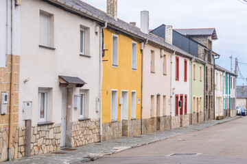 traditional english houses in a row