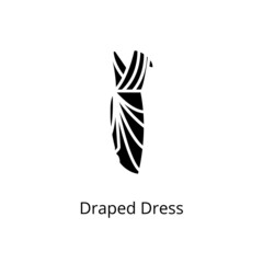 Draped Dress icon in vector. Logotype