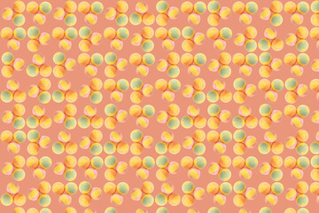 Abstract composition of different spotted bath balls