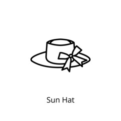 Sun Hat icon in vector. Logotype