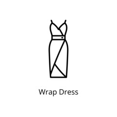 Wrap Dress icon in vector. Logotype