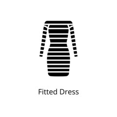 Fitted Dress icon in vector. Logotype