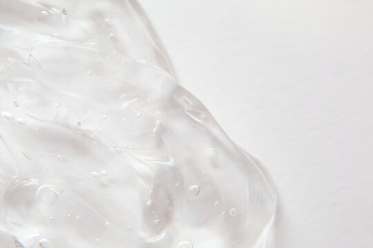 Transparent liquid Gel serum texture. Make-up and cosmetics texture background, skincare product and beauty cream, copy space
