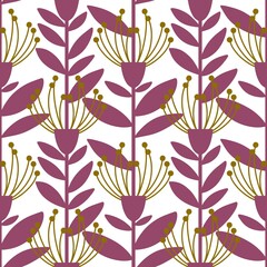 Simple floral seamless pattern with flowers for fabrics and cards and linens and kids and wrapping paper