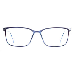 Fototapeta premium eyeglass frames on a white background. Stylish framed glasses on a white background.