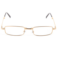 eyeglass frames on a white background. Stylish framed glasses on a white background.