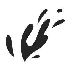 Water splash vector icon.Black vector icon isolated on white background water splash.