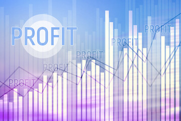 2d illustration futuristic business background pattern graph concept
