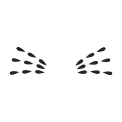 Tears vector icon.Black vector icon isolated on white background tears.