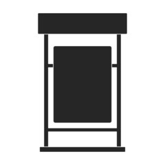 Trash box vector icon.Cartoon vector icon isolated on white background trash box.